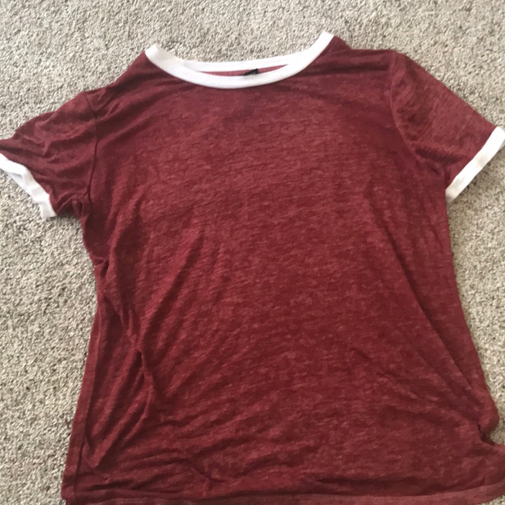 SEE THRU RED F21 SHIRT❤️